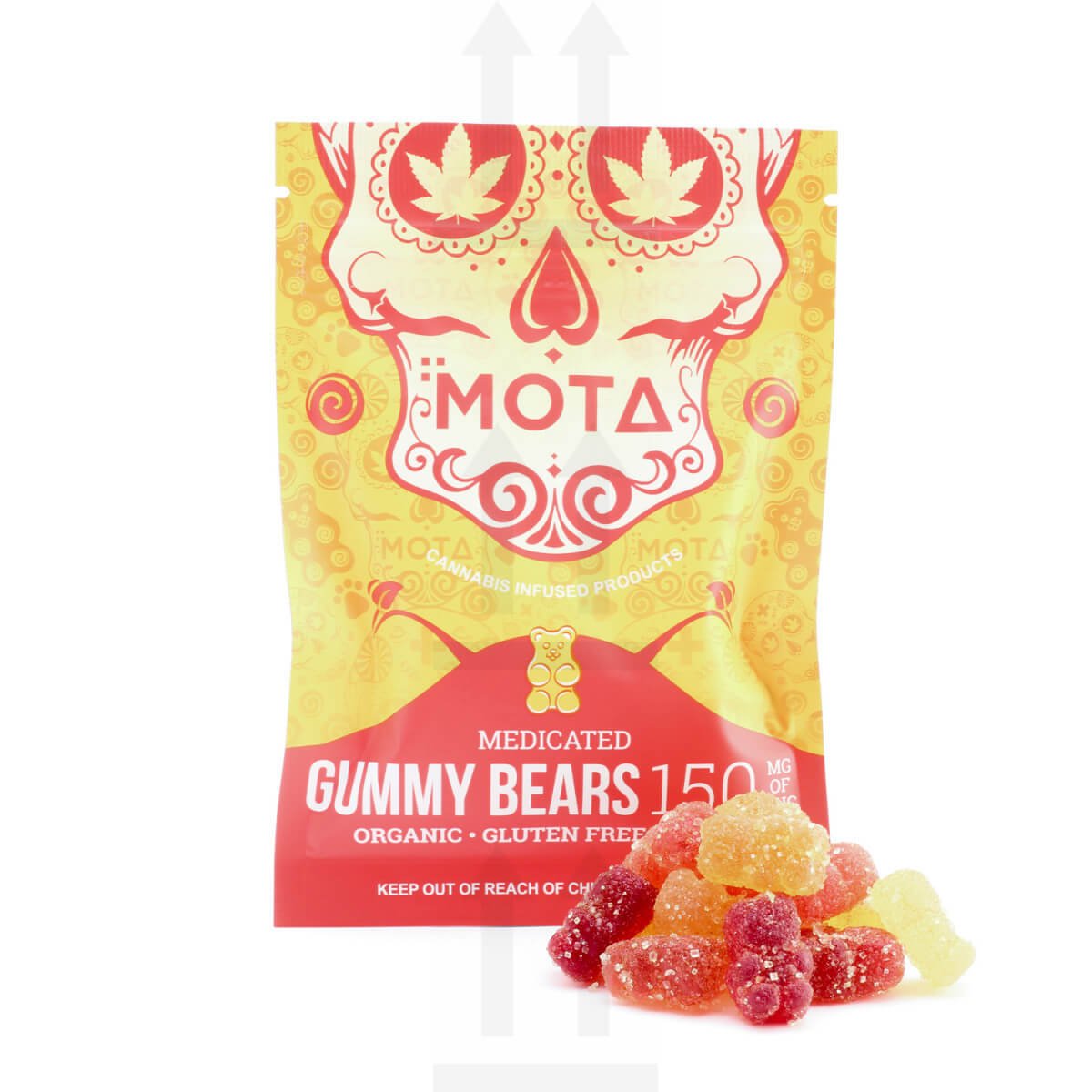 150mg THC Organic, Vegan, and Gluten Free Gummy Bears (Mota) 150mg thc organic vegan and gluten free gummy bears mota