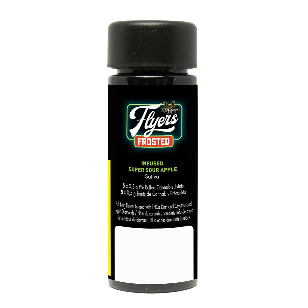 FROSTED FLYERS SUPER SOUR APPLE INFUSED PRE-ROLLS frosted flyers super sour apple infused pre rolls 2